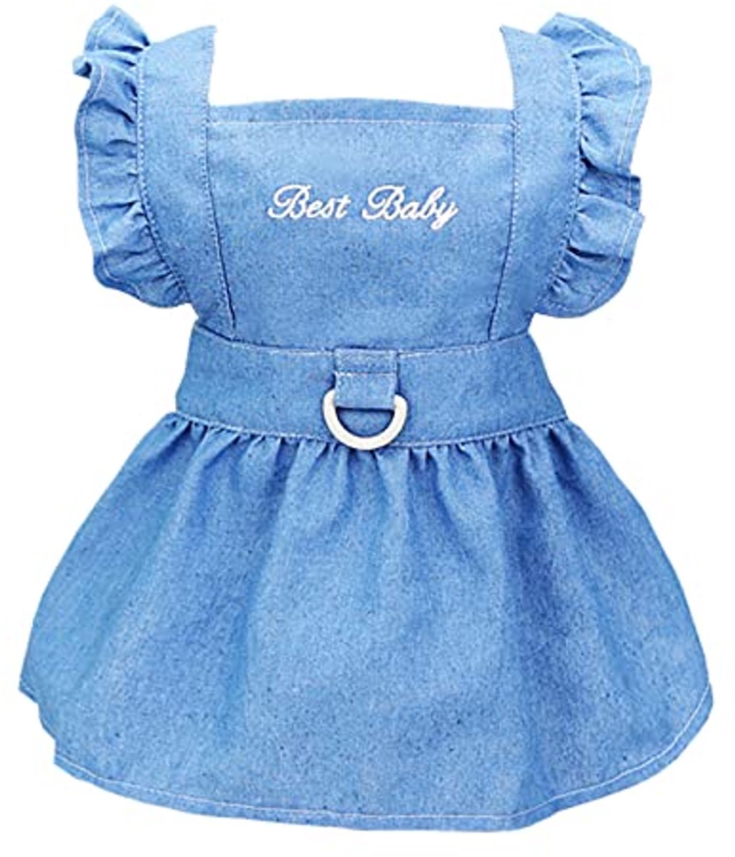 Luxe Prinsessenjurk voor Honden – Elegante Tutu en Denim Rok voor Kleine Honden