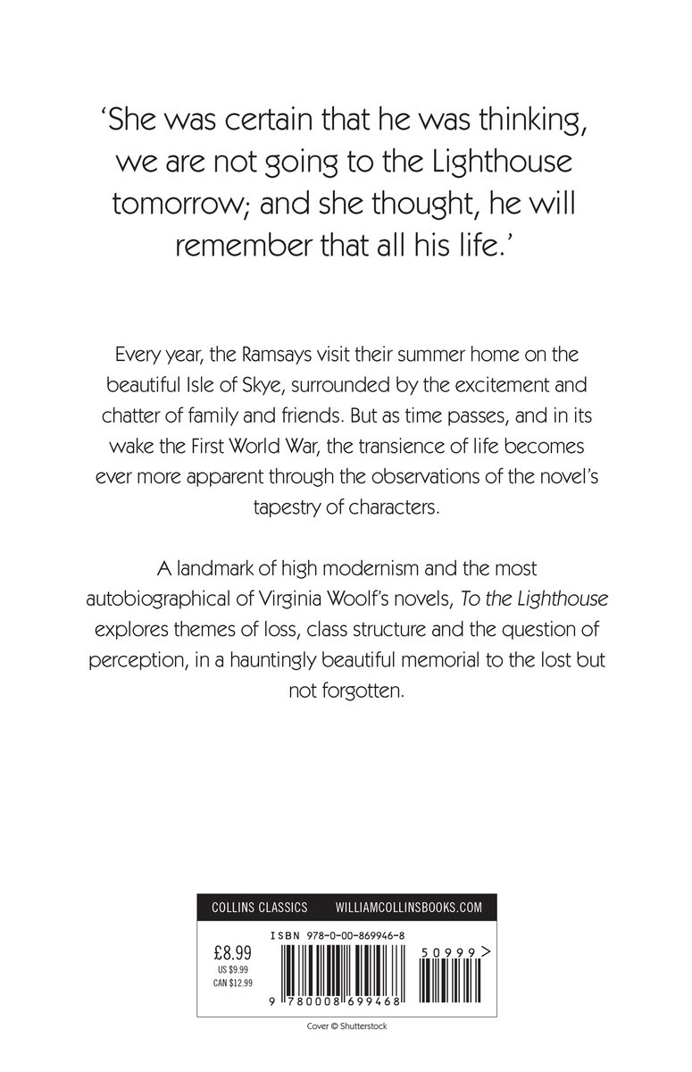 Collins Classics- To the Lighthouse - back cover