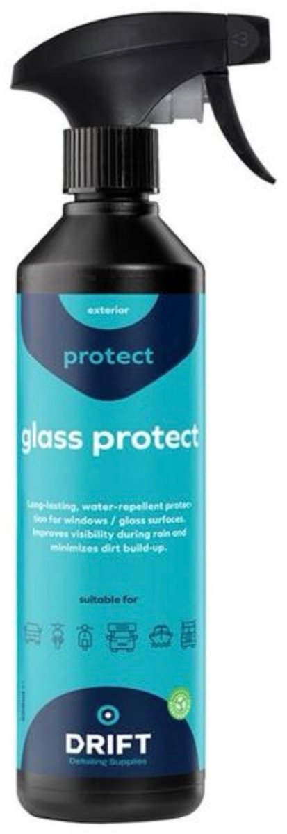 Glass Protect - Transparante Ruitencoating - Beading-effect - Waterafstotende Spray - 500 ML