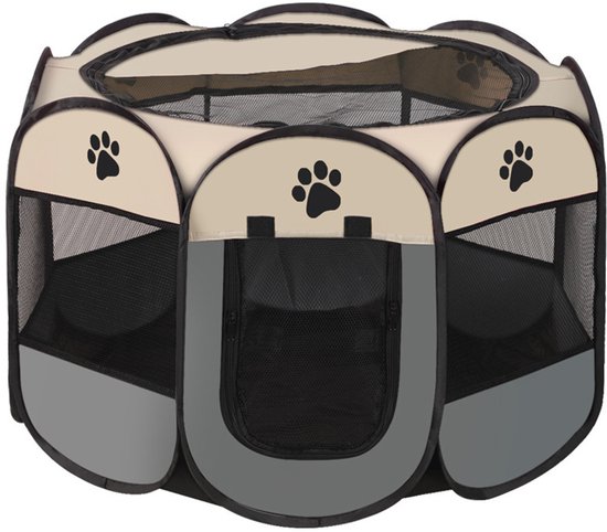 Niche pliable pour chat - Porte d'entrée zippée - Cage pour chat - Pour intérieur et extérieur - Niche pour chien - 114 x 114 x 58 cm