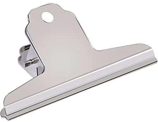 2 Stuks Grote Bulldog-Clip 100mm Roestvrijstaal - Gouden Papierklemmen Bindmiddelen