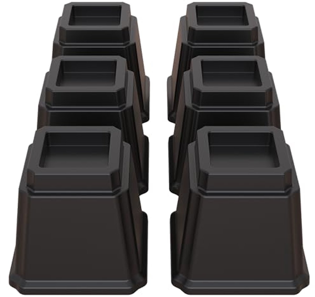 Zware Meubelverhogers 12,7 cm - Set van 6 voor Banken, Stoelen en Tafels - Zwarte Bedverhogers