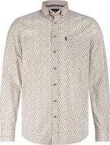 State of Art Shirt Poplin Print Beige - Maat XL - Heren - Overhemden Casual