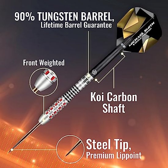 Dartpijlen 90% Tungsten - Michael Smith Believe — afbeelding 4