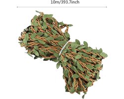 10m Simulatie Bladeren - Decoratief voor Kerst - Groen - Rotan