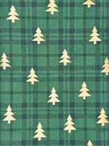 Giftwrappies Furoshiki - tissu d'emballage – Noël – vert/or - emballage cadeau réutilisable - 70x70 cm - durable - alternative au papier cadeau