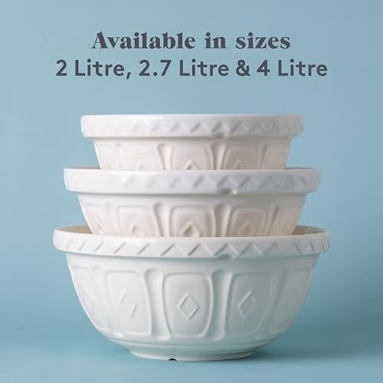 Mengkom 29 cm - Crème, 4 L, Hoge Kwaliteit, Schokbestendig Keramiek, Perfect voor Brood-, Taart- en Pizzadeeg — afbeelding 5