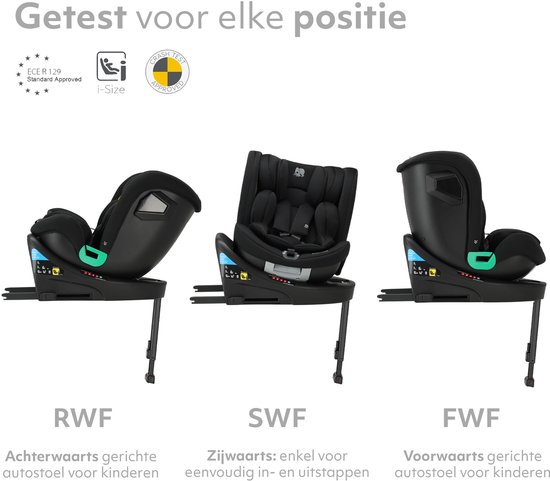 Deryan Chase Luxe i-Size Autostoeltje - 0-36kg - Isofix - steunpoot - 360° draaibaar van Merkloos — afbeelding 2