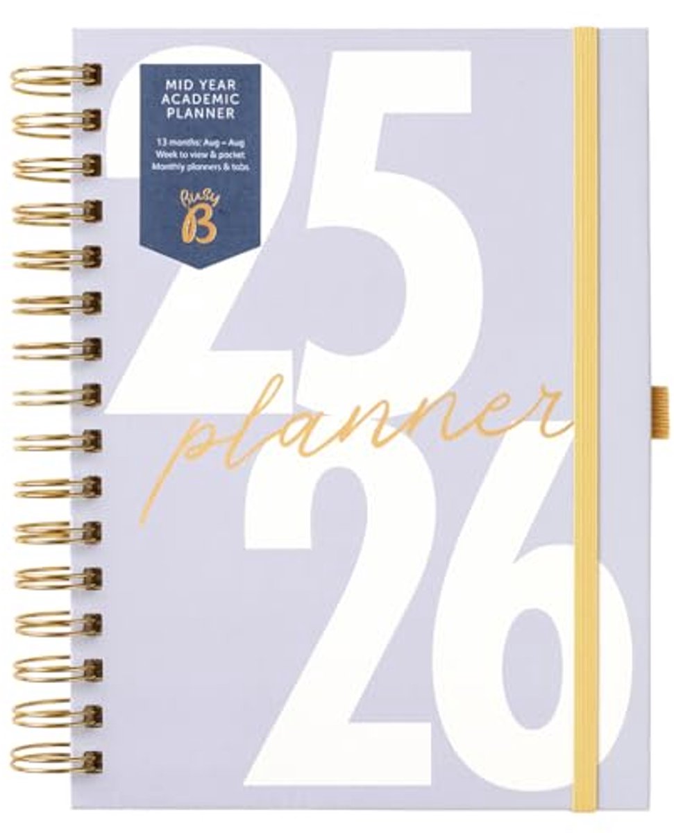 A5 Academisch Planner 2025 - Lavendel Journal met Maand- en Weekoverzichten