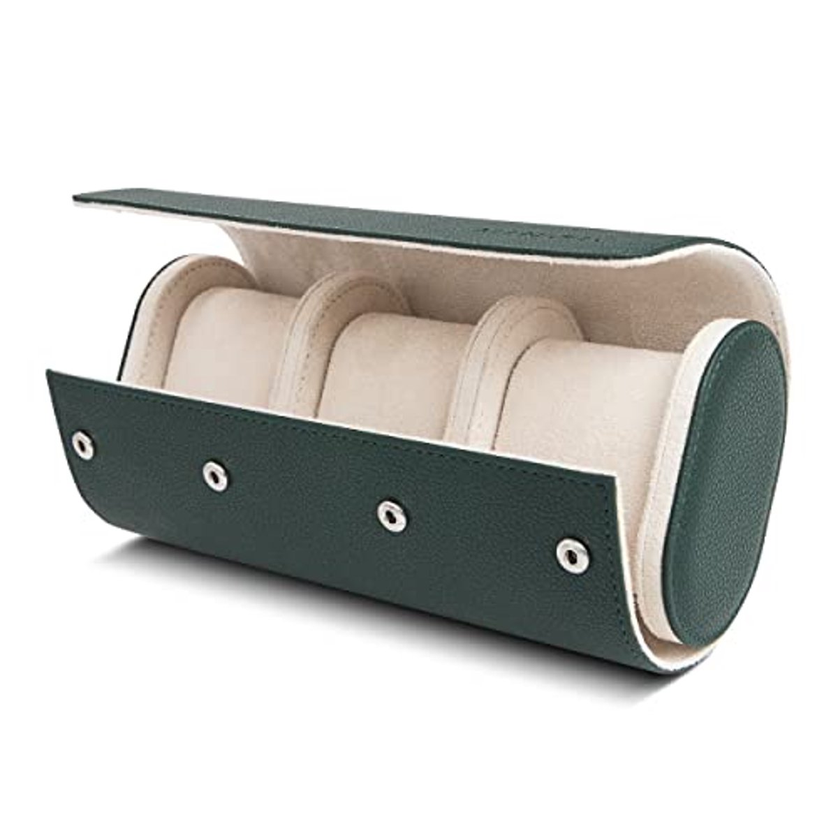 Horlogebox voor 3 horloges - Kunstlederen Reishorlogedoos en Organizer