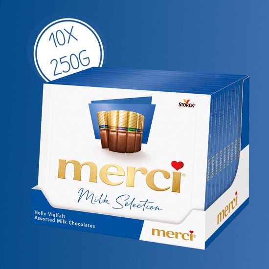 Merci Finest Selection - Melk - Chocolade - tray a 10 x 250 gram | bol