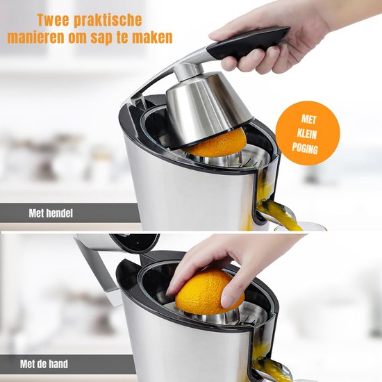 MMP® Citruspers electrisch - Citruspers - Sinaasappelpers - Zilver- ‎20 cm x 20 cm x 31 cm van Merkloos — afbeelding 2