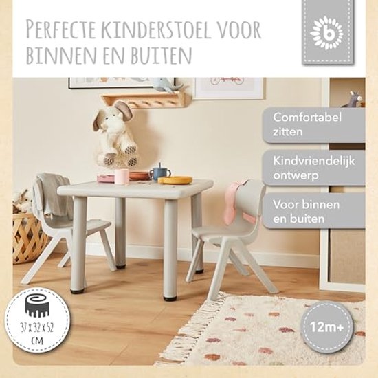 Stapelbare Kinderstoel tot 80 kg - Ergonomisch en Weerbestendig voor Binnen en Buiten — afbeelding 4