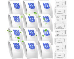 12 stuks stofzuigerzakken voor Miele GN stofzuigers, compatibel met Miele GN 3D Airclean Efficiency Stofzakken Classic C1 Complete C2 C3, S600, S2000, S5000 en S8000 serie (12 zakken + 4 filters)