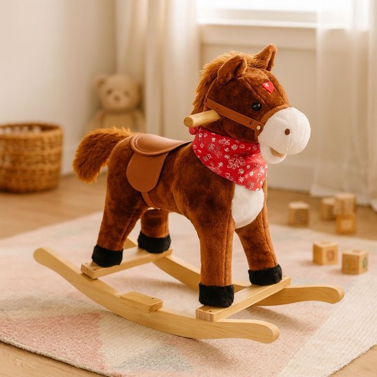 FANCY Peluche Cheval 30 cm, Doudou Cheval pour Bébé, Peluche Poney pour Adultes et Enfants 0 1 2 3 4 5 6 7 8 Ans
