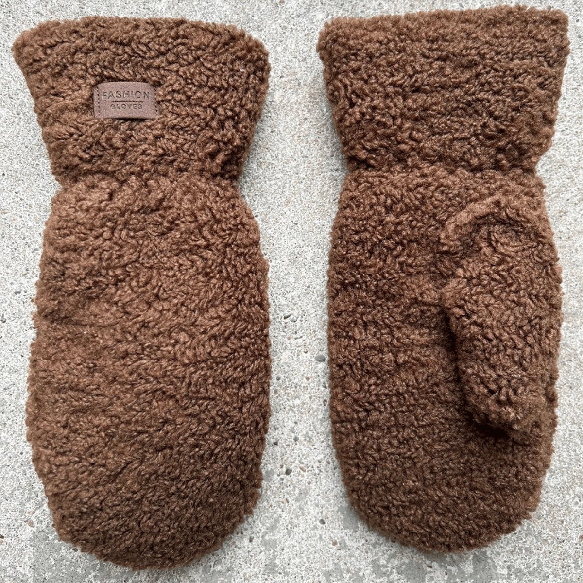 Teddy wanten dames - Wanten dames - Warme voering - Bruin - Choco bruin - One size