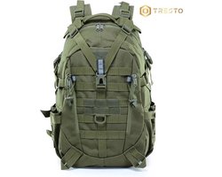 TRESTO – Rugzak – Rugtas – 40L Militaire Backpack – Waterdicht & Duurzaam – Geschikt voor Reizen, Wandelen, Kamperen & School – Legergroen – Unisex (Dames & Heren)