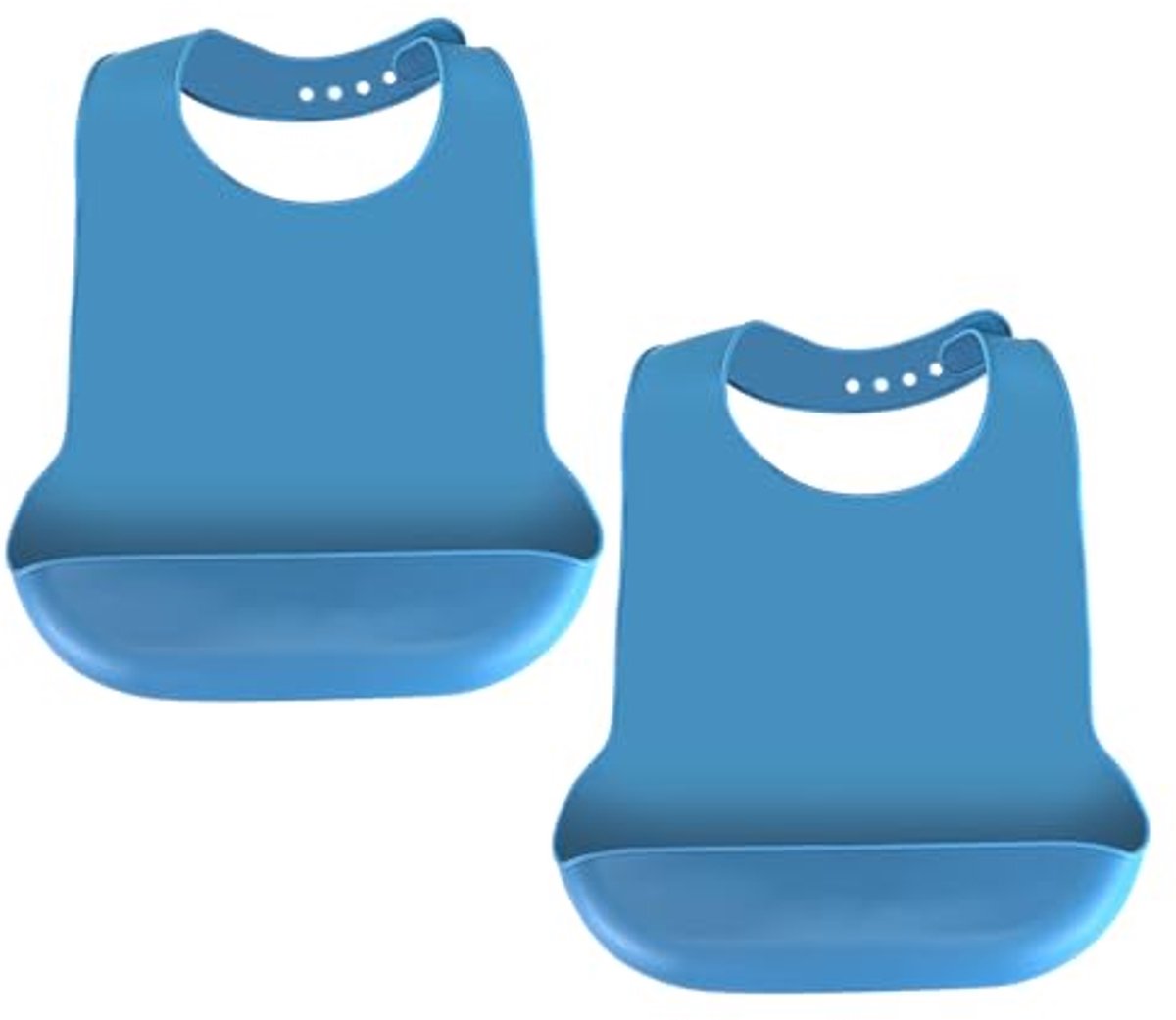 Image of 2 Wasbare Siliconen Slabbetjes voor Volwassenen - Herbruikbare en Waterdichte Slabbetjes