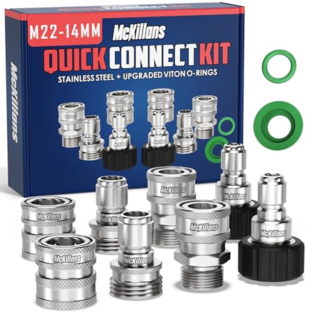 Hogedrukreiniger Snelkoppelingsset M22-14mm naar 3/8"