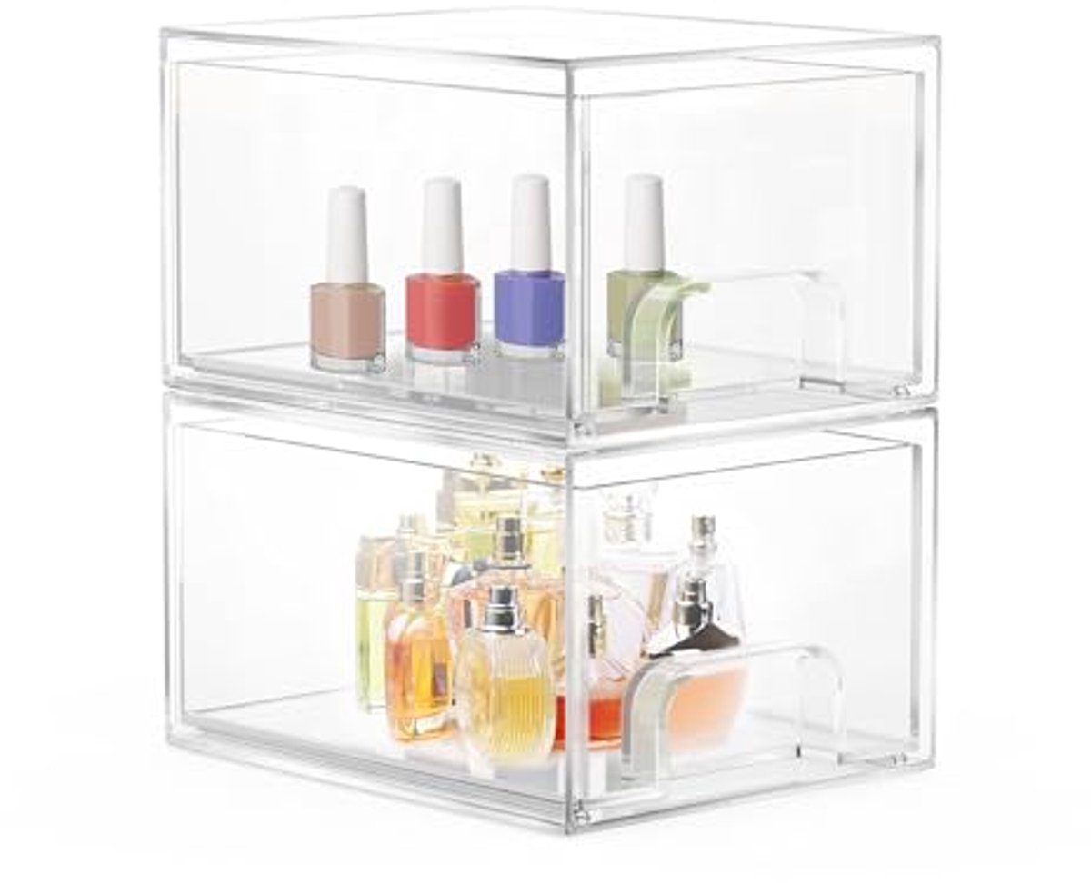 Doorzichtig Organiser voor Badkamer - 4-delige Lade Organizer