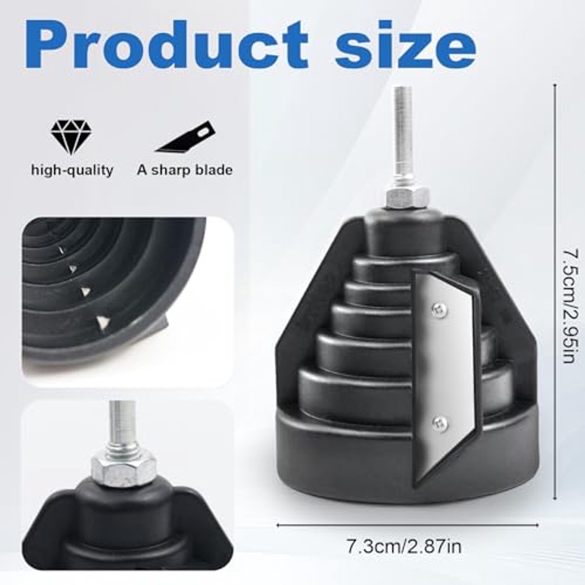 SmartProduct Kunststof buis-asgereedschap, buisontbraamgereedschap voor 20, 25, 32, 40, 50 en 63 mm kunststof buizen, krachtige buisfrees, pvc-pijpsnijder en 3 reservemessen