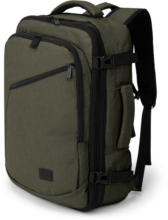 TRVLMORE 40L Reistas - Handbagage Rugzak - Rugtas - Weekendtas - Spatwaterdicht - Dames en Heren - Groen