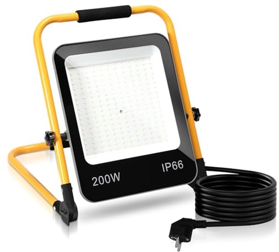 Tubiaz 2 x 200 W LED Construction Light, 16000 Lumens, Construction