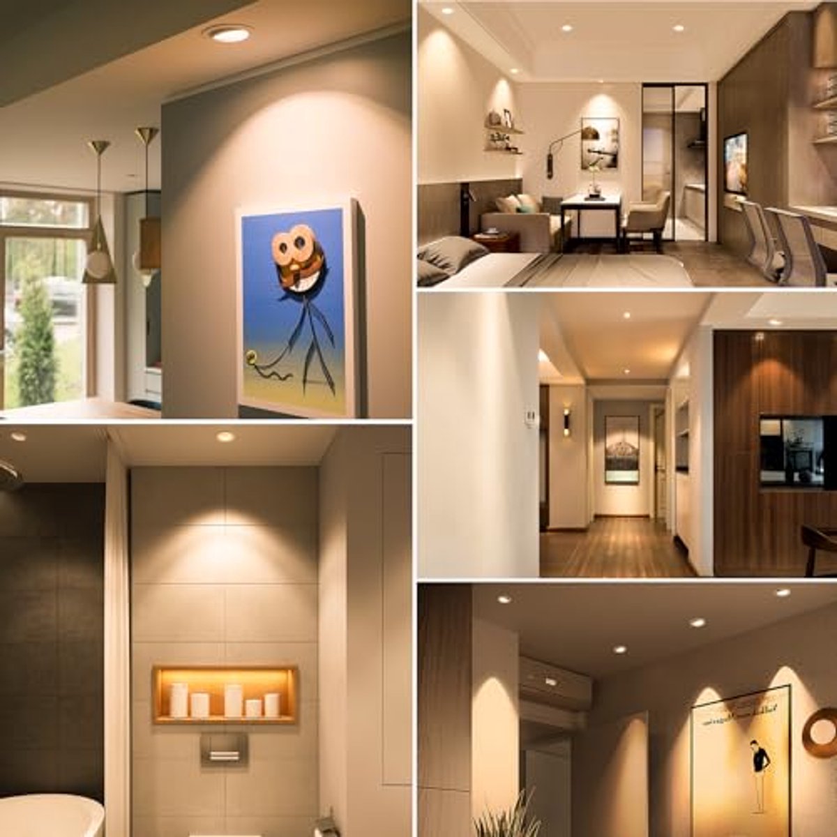Set van 24 Draaibare Ronde GU10 Inbouwspots - LED Plafondspots met Fitting voor Halogeen en LED