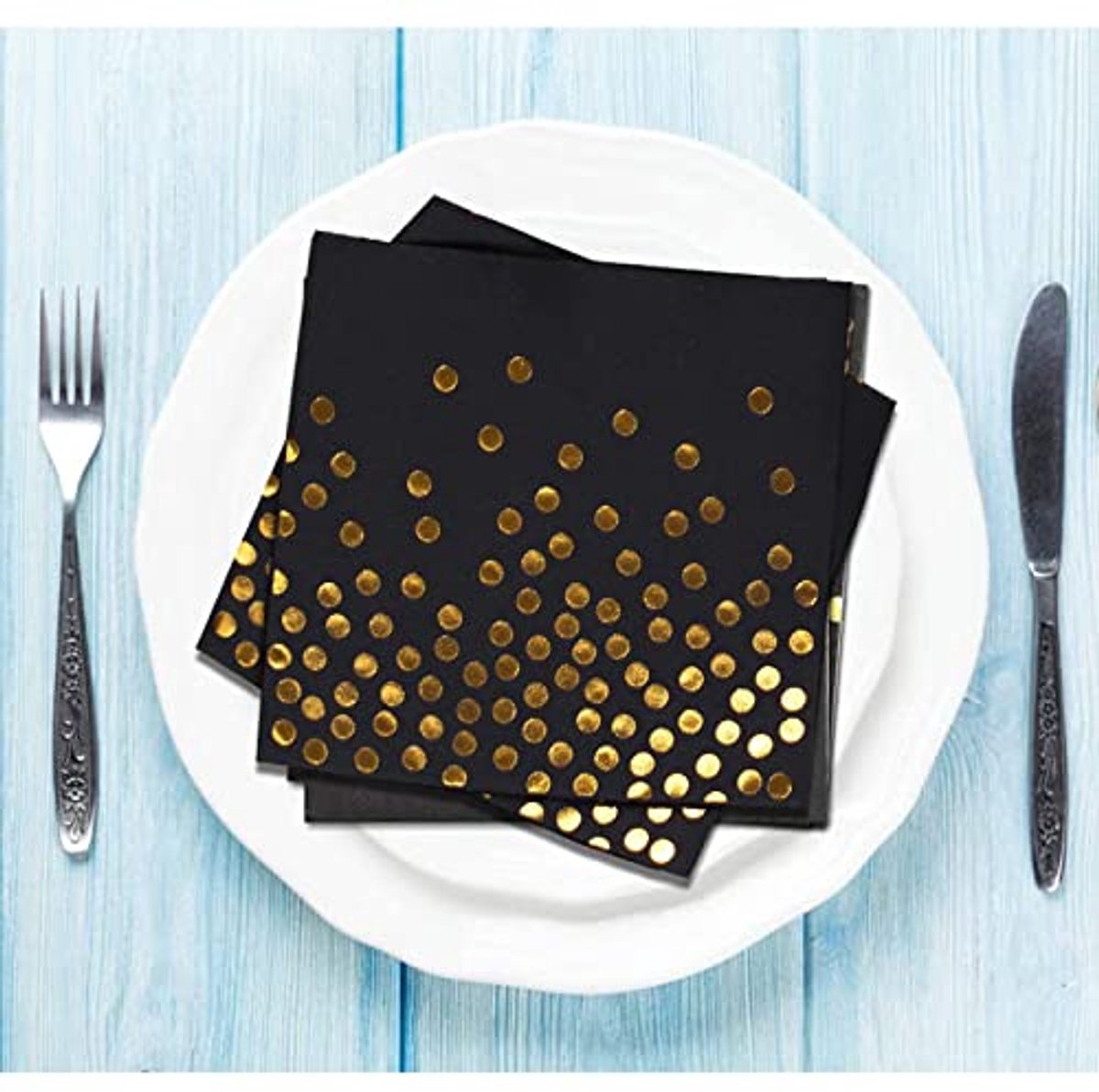 Servetten met Gouden Stippen - 100 Stuks voor Feesten en Evenementen