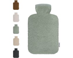 Ølav North – Kruik met Teddy Hug hoes - Incl geschenkverpakking - Tot 6 uur warmte - Warmwaterkruik - 1.8 liter – Forest Green - Cadeau voor haar, vrouw, vriendin