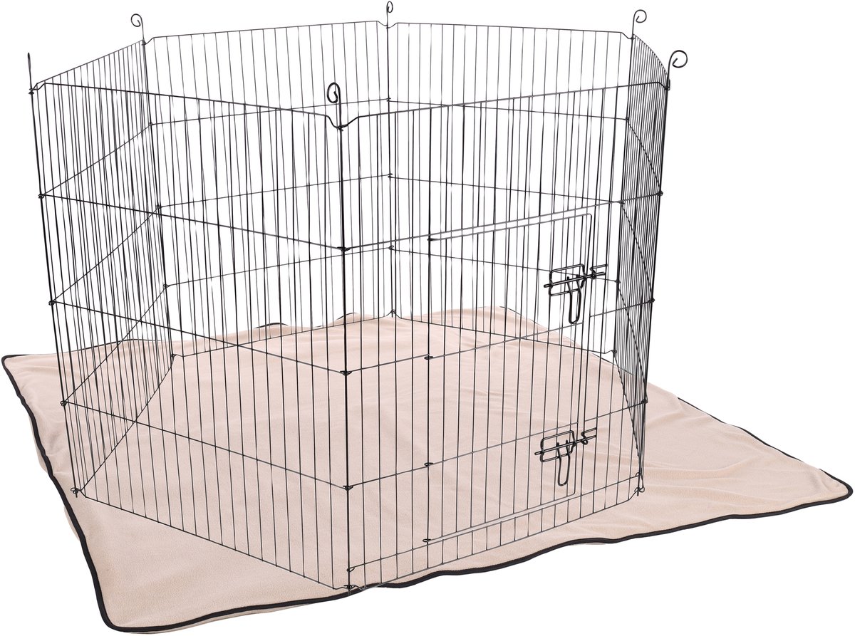 Hamster bodembedekking – hamsterkooi – Flamingo Deken Riley Taupe – 125x125x0,4 cm – wasbaar bodemdeken – stofvrij & absorberend – herbruikbaar – hygiënisch & comfortabel voor knaagdieren