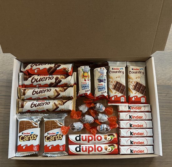 Ferrero / Intense Kinder chocolade pakket - Sinterklaas - Halloween - Trick or Treat! - Snoep Pakket Box - brievenbus cadeau - Chocolade cadeau - Surprise Box - Kerstpakket - Vakantiebox - Eten - Pasen- leuk verjaardags cadeau - Kinder Bueno