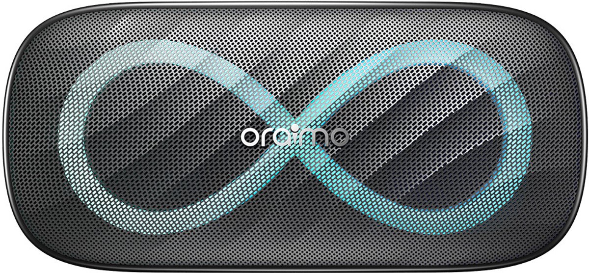 oraimo SpaceBox Pro – Draadloze Bluetooth-speaker 80W met HavyBass™, LED-lichten, karaoke en 27 uur speeltijd