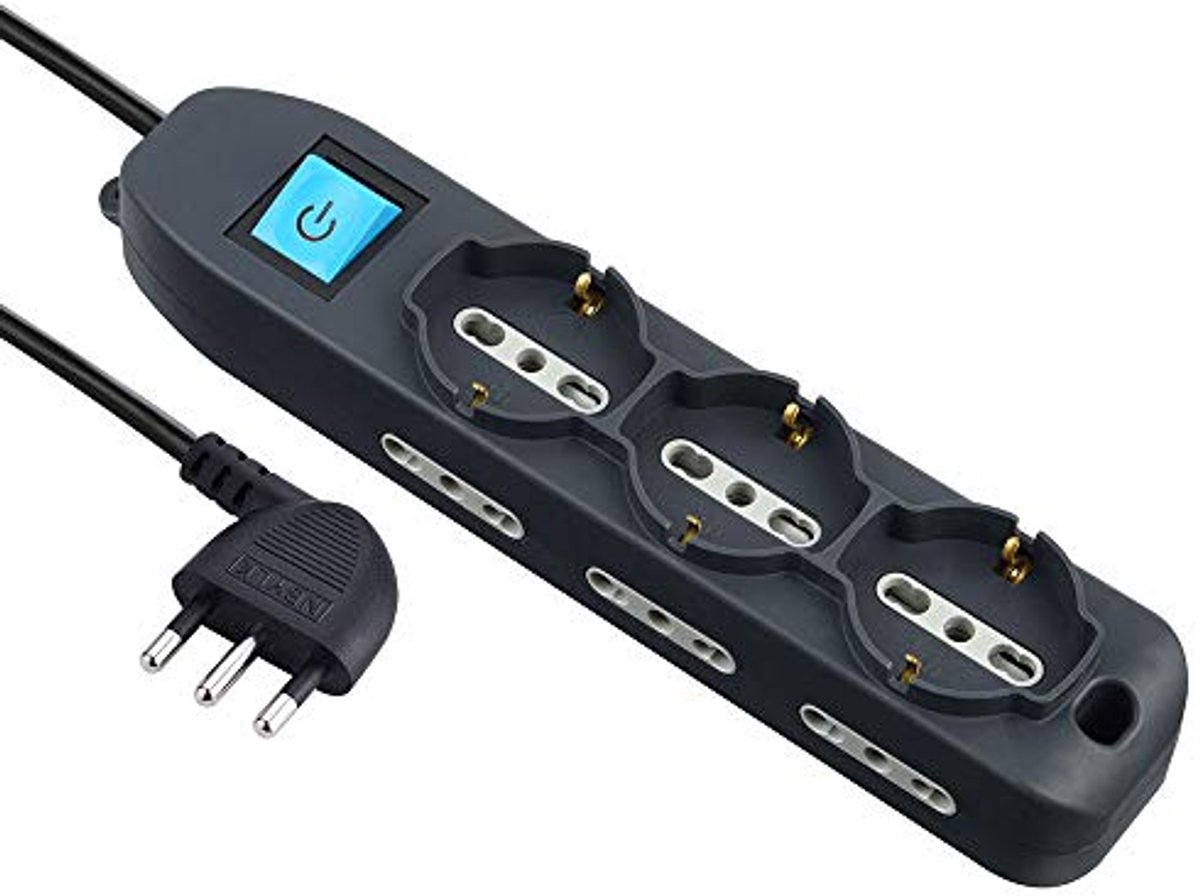 Veelzijdige Meervoudige Contactdoos met 9 Stopcontacten en 1,5 m Kabel