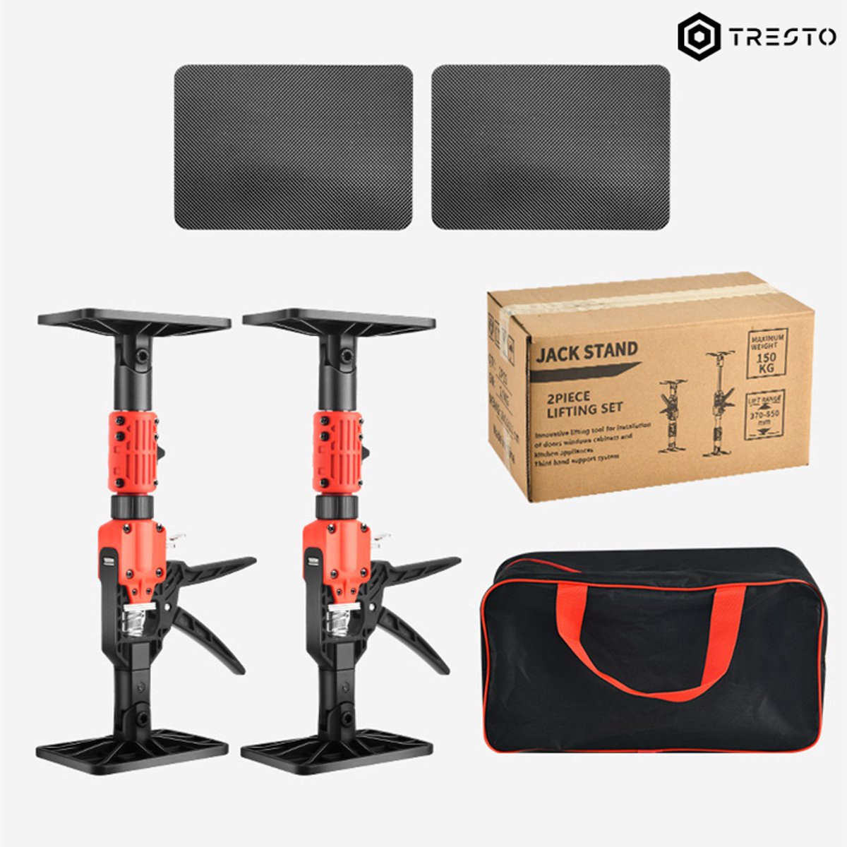 Parkside PDS 30 Telescopische plafondsteun; verstelbaar 137-290 cm; max. 30 kg; grove instelling door middel van binnenbuis met 6 vergrendelingen, fijne afstelling door pompen