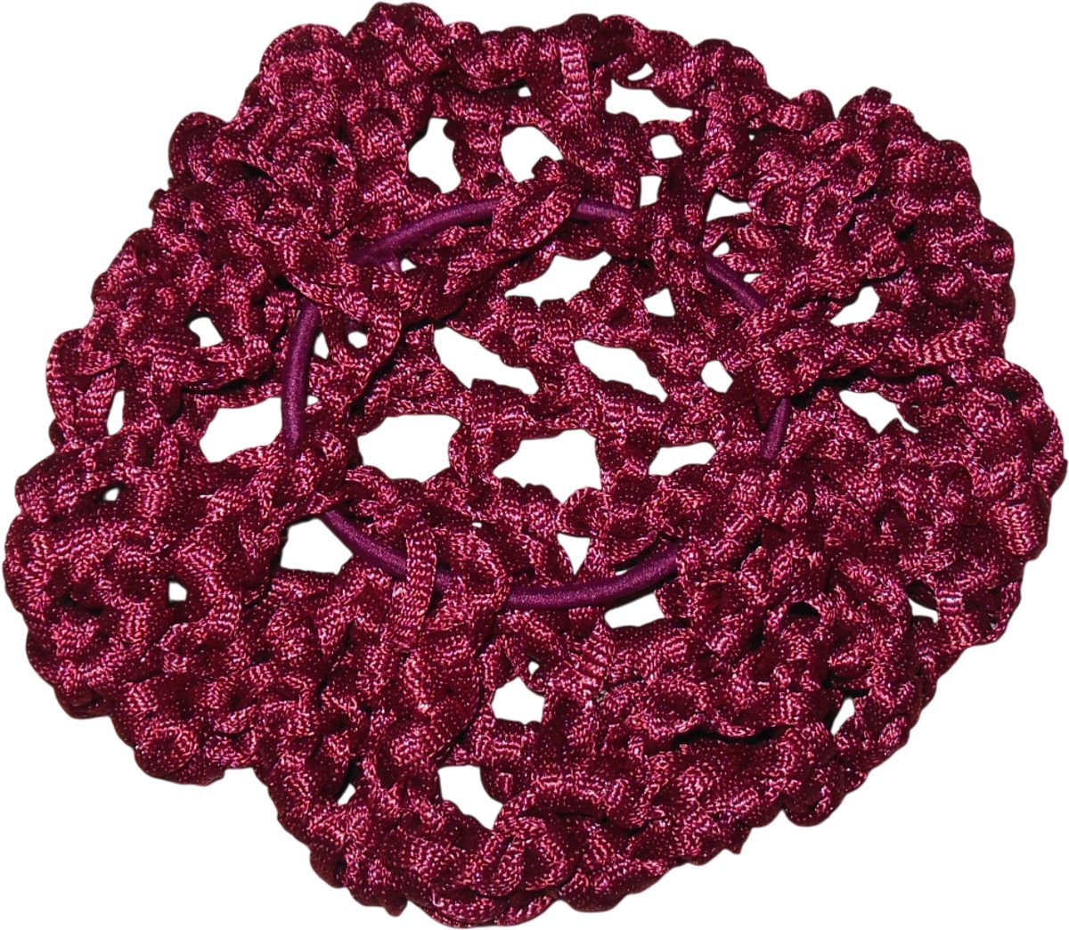 Haarnetje/Knotnetje bordeaux rood grof