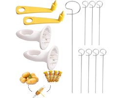 2 Pieces Potato Spiral Cutter - Potato Cutter - Spiral Cutter - Potato Tower - Tornado voor Groenten en Vlees - Grillen en Kamperen