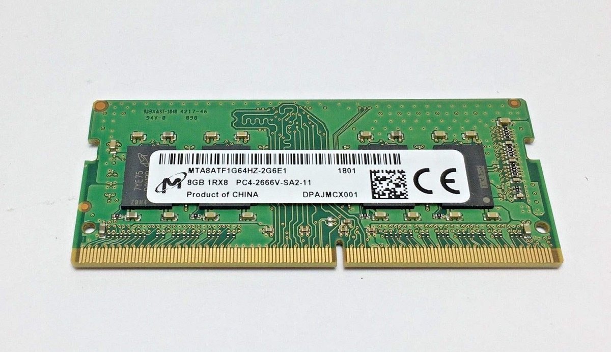 Micron MTA8ATF1G64HZ-2G6E1 8GB DDR4 2666MHz PC4-21300 SODIMM geheugenmodule 1 x 8 GB 2666 MT/s 260-pin SO-DIMM