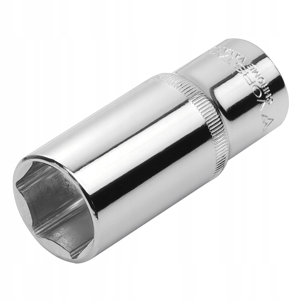 Vorstahl 1/2" dopsleutel 12 mm zeskant verlengd CrV staal