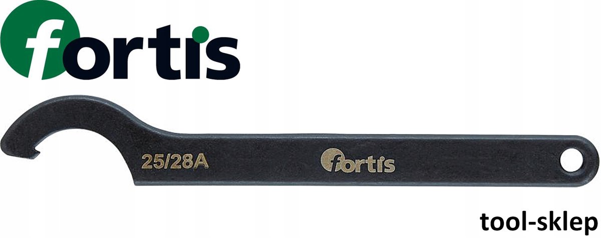 Fortis Hakensleutel DIN1810A met Neus 135-145mm