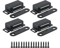 4 Stuks - Magneetsnapper - 45MM - Magnetische Kastgrendel - Deurmagneet - Druksnapper - Magneet Deursluiter - Deursluiter - voor Kasten, Laden, Garderobekasten