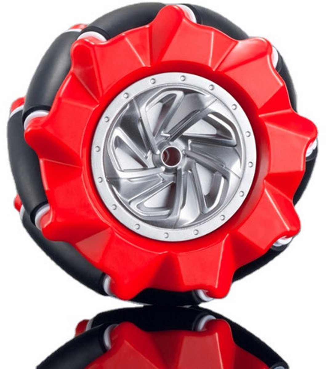 OTRONIC® Mecanum Wiel /Omnidirectioneel Wiel - 80MM-A Rood - set van 2 wielen