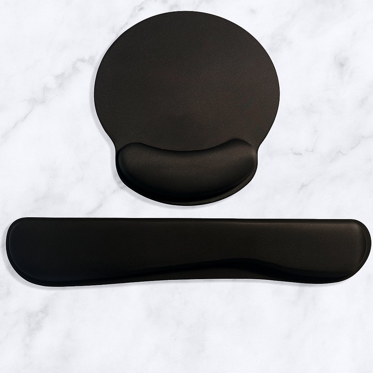 Ergonomische Muismat met Polssteun en toetsenbord - Geschikt voor Kantoor - School - Gaming - Zwart