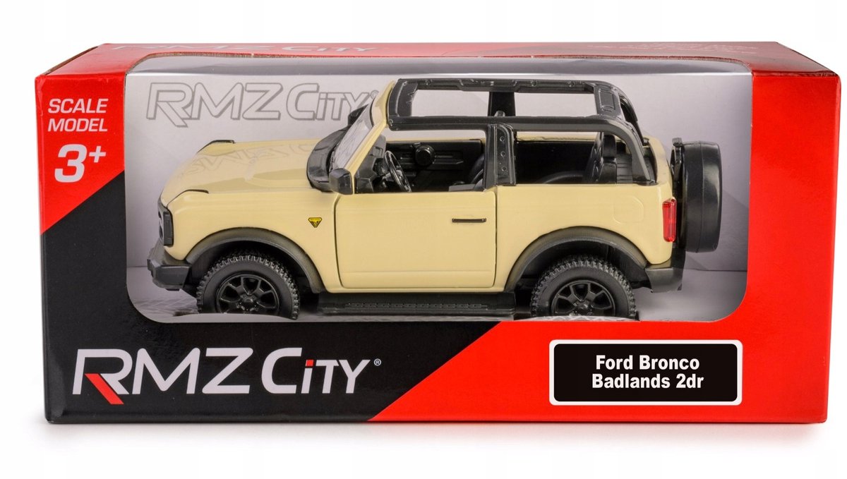 RMZ Ford Bronco Badlands 2023 - Open Top, Schaal 1:36, Beige Metaal