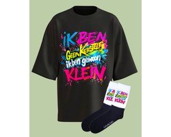 Kerst Elfje - Kerstshirt - Kerstcadeau - Foute kerst trui - Kerst tshirt - Gift set met kerstsokken - Grappige kerstkleding - Kerst shirt voor man en vrouw - Kerst shirt voor dames en heren - LuckyDaySocks - Maat L