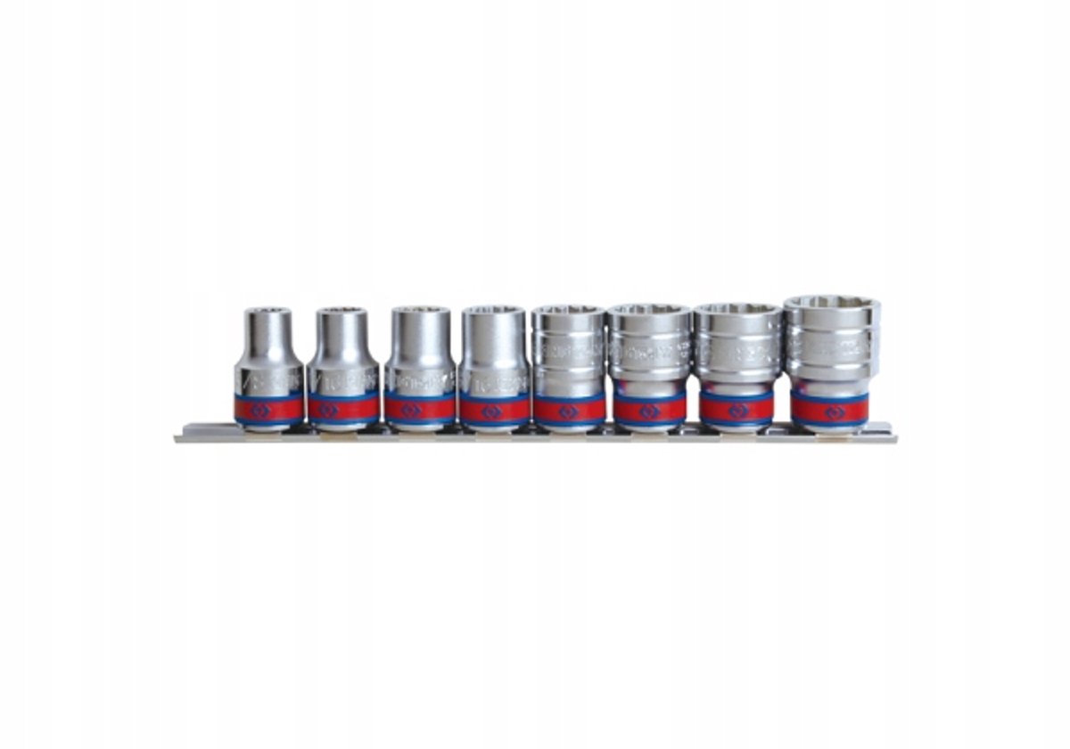King Tony 1/2" Zoll Doplash-set 8-delig met rail