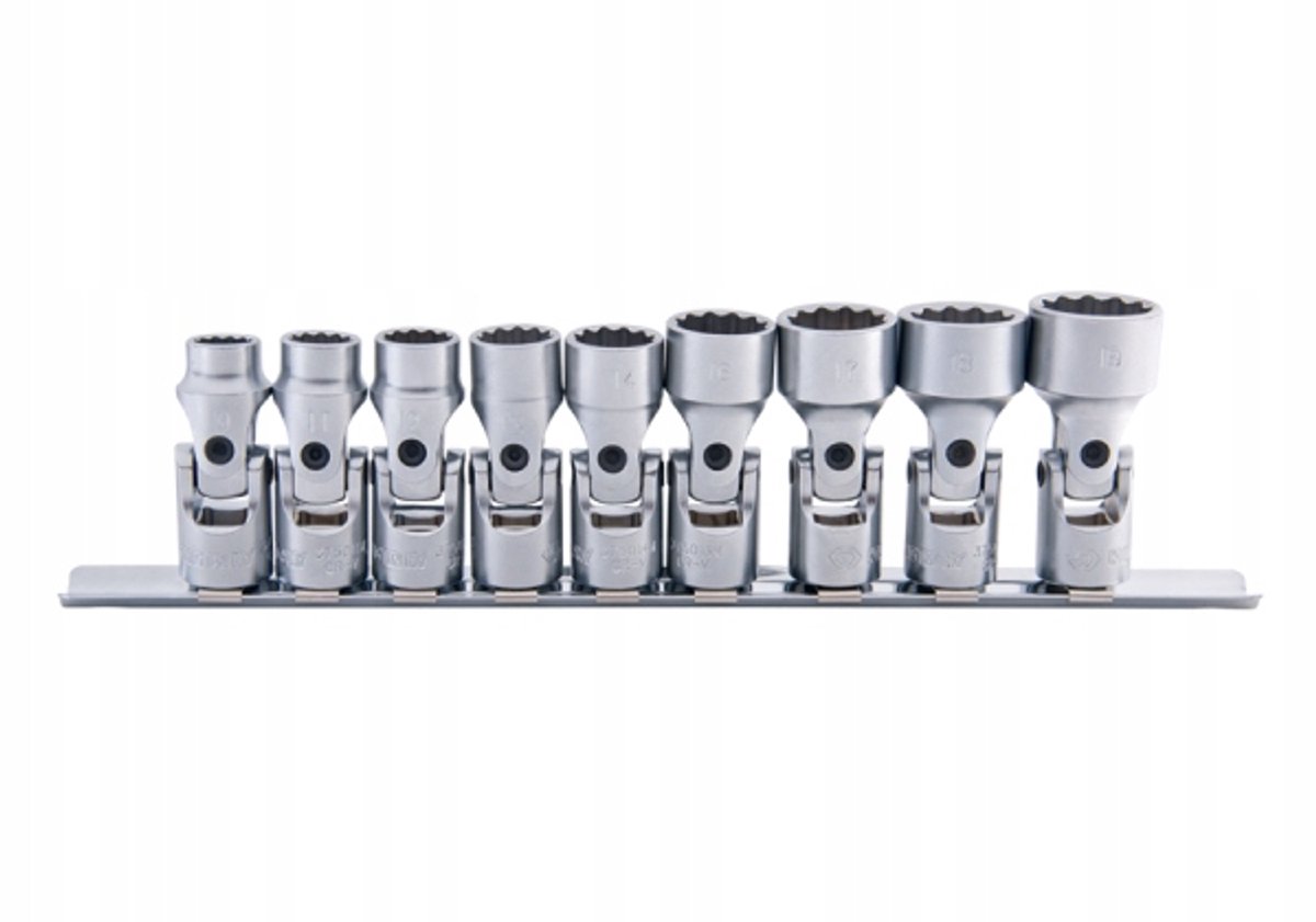 King Tony Shell Caps Set 3/8" 9-delig 10-19mm