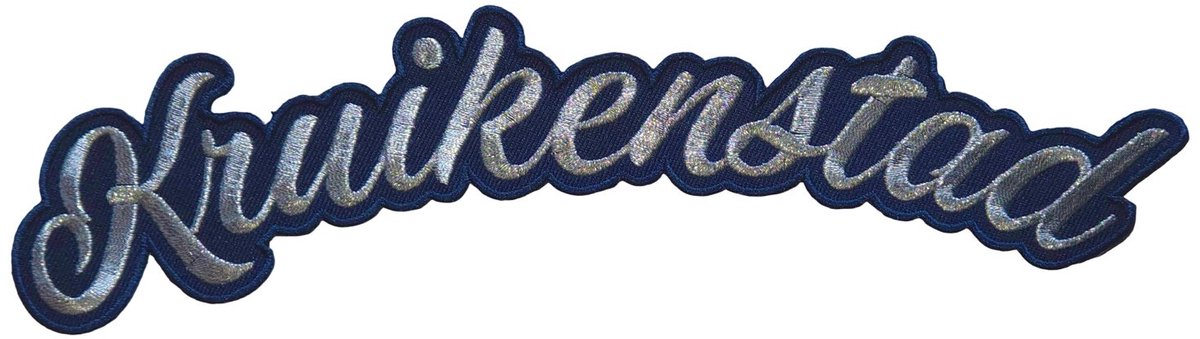 Kruikenstad Zilver Glitter Rugembleem- Strijk embleem - Carnavalskleding - Carnaval accessoires