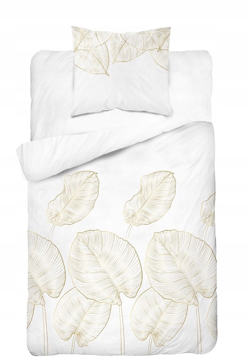 Home Satin Katoen Satijn Beddengoed 140x200 cm Wit/Crème