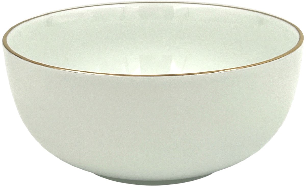 Bogucice Saladekom Rond 23,5 cm Base Gold - Duurzaam Porselein